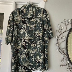 Vintage IZOD Cotton Silk Tropical Hawaiian Men's Shirt XL